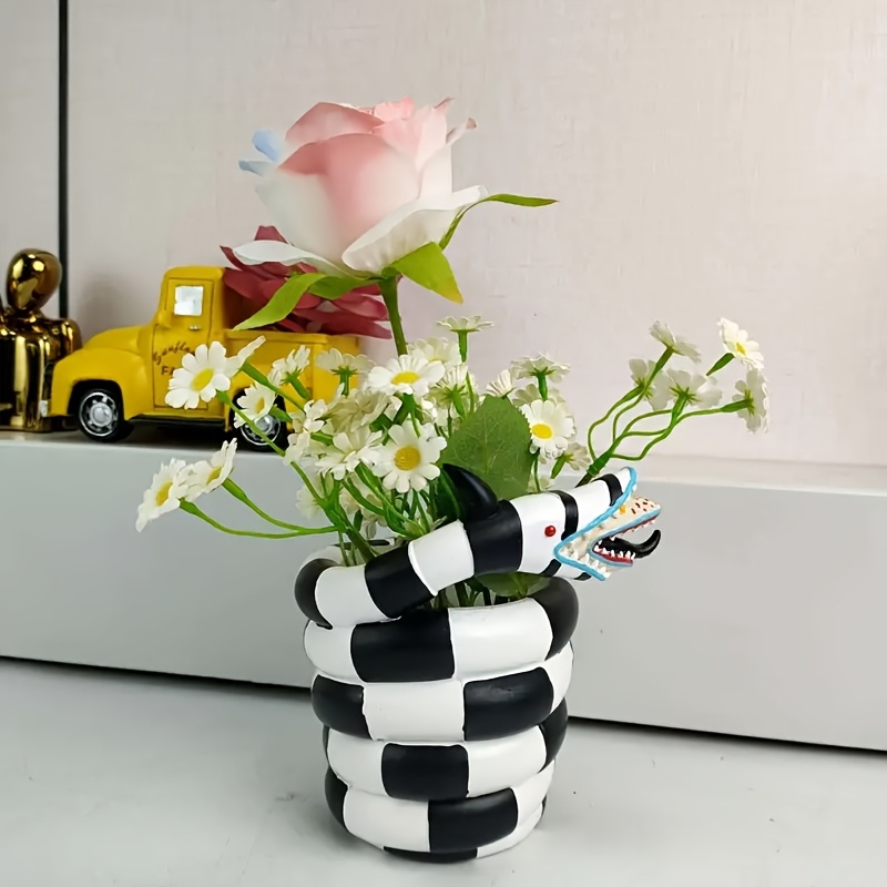 Snake Resin Flower Pot Creativ - مراجعة Snake Plant Ceramic وسعره