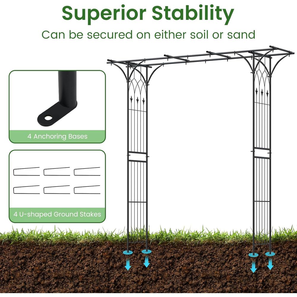 Sturdy Metal Garden Arch with  - مراجعة Plants X وسعره