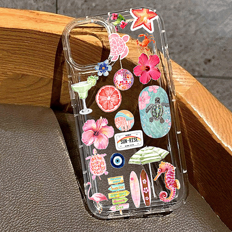 Flower Surfboard Print Clear C - مراجعة Plants X وسعره